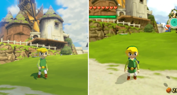 Comparison between Wind Waker HD on Wii U and Wind Waker with HD